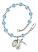 Scapular Engravable Rosary Bracelet with Aqua Beads