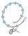 Saint John Paul II Rosary Bracelet with Aqua Beads