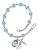 Pope Emeritace Benedict XVI Rosary Bracelet with Aqua Beads