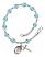 Saint Philip Neri Rosary Bracelet with Aqua Beads