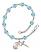 Saint Daria Engravable Rosary Bracelet with Aqua Beads