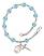 Saint Lydia Purpuraria Engravable Rosary Bracelet with Aqua Beads