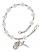 Saint Agatha Engravable Rosary Bracelet with Crystal Beads