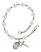 Saint Camillus of Lellis Engravable Rosary Bracelet with Crystal Beads