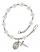 Saint Catherine Laboure Engravable Rosary Bracelet with Crystal Beads