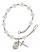 Saint Daniel Engravable Rosary Bracelet with Crystal Beads