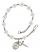 Saint Jane of Valois Engravable Rosary Bracelet with Crystal Beads