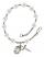 Saint Justin Engravable Rosary Bracelet with Crystal Beads