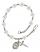 Our Lady of Loretto Engravable Rosary Bracelet with Crystal Beads