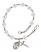 Saint Scholastica Engravable Rosary Bracelet with Crystal Beads