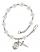 Saint Agnes of Rome Engravable Rosary Bracelet with Crystal Beads