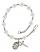 Saint Vincent de Paul Engravable Rosary Bracelet with Crystal Beads