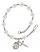 Saint Sebastian and Basketball Rosary Bracelet with Crystal Beads