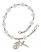 Saint Sebastian and Track & Field Rosary Bracelet with Crystal Beads