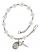 Saint Isaac Jogues Engravable Rosary Bracelet with Crystal Beads