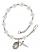 Saint Joseph the Worker Engravable Rosary Bracelet with Crystal Beads