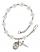 Saint Alphonsus Engravable Rosary Bracelet with Crystal Beads