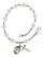 Saint Dominic Savio Engravable Rosary Bracelet with Crystal Beads