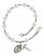 Saint Fiacre Engravable Rosary Bracelet with Crystal Beads