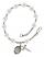 Saint Thomas of Villanova Engravable Rosary Bracelet with Crystal Beads