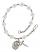 Saint Meinrad of Einsiedeln Engravable Rosary Bracelet with Crystal Beads