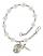 Saint Ronan Engravable Rosary Bracelet with Crystal Beads