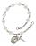 Saint Columbanus Engravable Rosary Bracelet with Crystal Beads