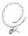 Saint Rene Goupil Engravable Rosary Bracelet with Crystal Beads