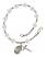 Saint Clement Engravable Rosary Bracelet with Crystal Beads