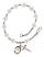 Saint John Berchmans Engravable Rosary Bracelet with Crystal Beads