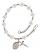 Our Lady of Assumption Engravable Rosary Bracelet with Crystal Beads