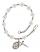 Saint Damien of Molokai Engravable Rosary Bracelet with Crystal Beads