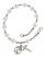 Saint Sebastian and Track&Field Rosary Bracelet with Crystal Beads