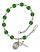 Saint Albert the Great Engravable Rosary Bracelet with Emerald Beads