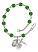 Saint Benedict Rosary Bracelet with Emerald Beads