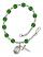 Saint Blaise Engravable Rosary Bracelet with Emerald Beads