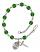 Saint Catherine of Siena Engravable Rosary Bracelet with Emerald Beads