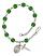 Saint Catherine Laboure Engravable Rosary Bracelet with Emerald Beads