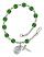 Saint Christopher Engravable Rosary Bracelet with Emerald Beads