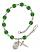 Saint Daniel Engravable Rosary Bracelet with Emerald Beads