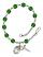 Saint Dennis Engravable Rosary Bracelet with Emerald Beads