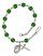 Saint Gabriel the Archangel Engravable Rosary Bracelet with Emerald Beads