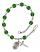 Saint James the Greater Engravable Rosary Bracelet with Emerald Beads