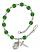 Saint Matthew the Apostle Engravable Rosary Bracelet with Emerald Beads