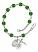 Miraculous Engravable Rosary Bracelet with Emerald Beads