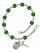 Saint William of Rochester Rosary Bracelet with Emerald Beads