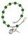 Saint Julie Billiart Rosary Bracelet with Emerald Beads