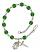 Saint Stanislaus Engravable Rosary Bracelet with Emerald Beads