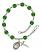 Maria Stein Engravable Rosary Bracelet with Emerald Beads