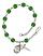 Saint John Neumann Engravable Rosary Bracelet with Emerald Beads